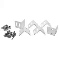 Bevestigingshoekjes 6 stuks blank aluminium met schroeven