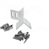 Bevestigingshoekjes - wit aluminium met schroeven - 2 stuks