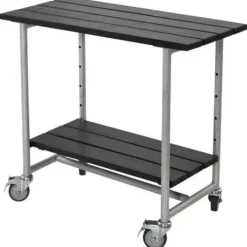 Bijzettafel vuren geimpregneerd - Urban met plank zwart 50 x 100 x 90 cm