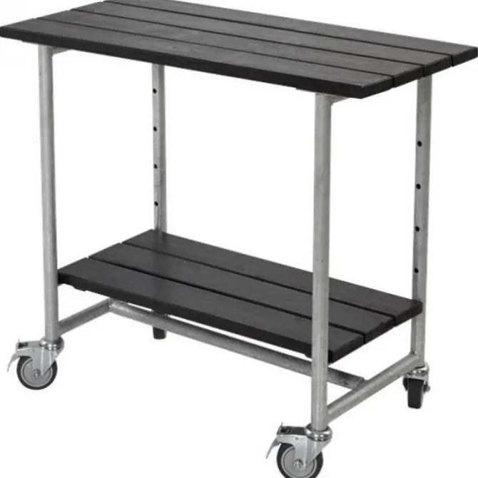 Bijzettafel vuren geimpregneerd - Urban met plank zwart 50 x 100 x 90 cm