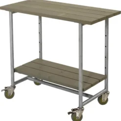 Bijzettafel vuren geimpregneerd - Urban met plank grijsbruin 50 x 100 x 90 cm