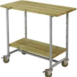 Bijzettafel vuren geimpregneerd - Urban met plank 50 x 100 x 90 cm