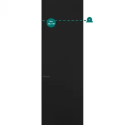 Binnendeur - Porta Alta - Piatto Negro kamerhoog - Stomp - Hoogwaardig voorgelakt zwart