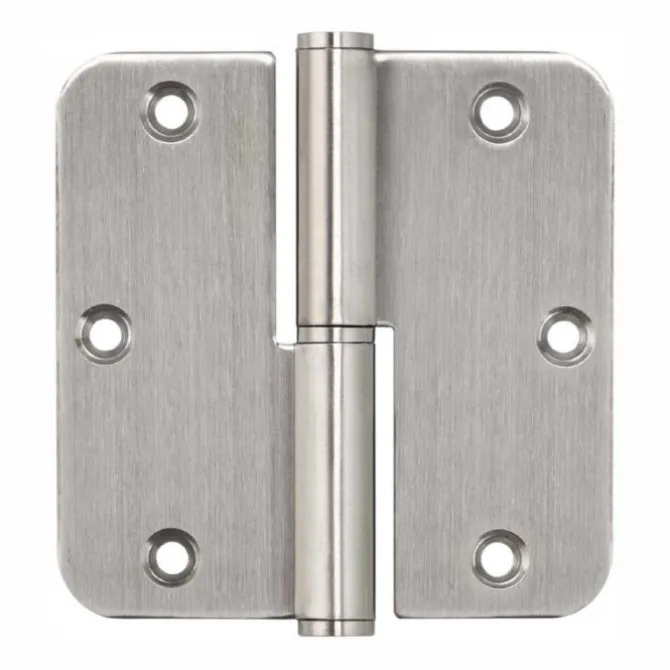 Bladpaumelle RVS - stompe deur rechtsdraaiend incl schroeven 89 x 89 mm (2 st)