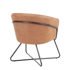 Bo Lundgren Eetkamerstoel - Nova - lederlook Soft cognac (4 stuks)