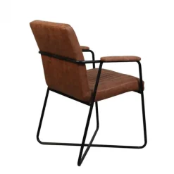 Bo Lundgren Eetkamerstoel - Henry - lederlook Soft cognac (4 stuks)