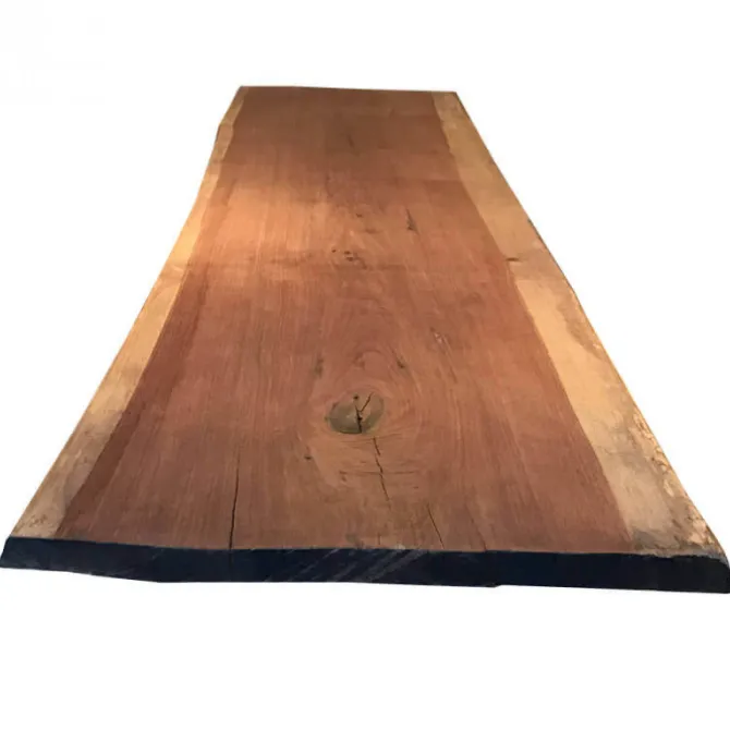 Boomstam tafelblad - Massief Cambara onbehandeld - Dikte 5 cm - Diverse maten