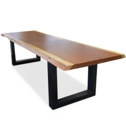 Boomstam tafelblad - Massief Jatoba onbehandeld - Dikte 5 cm - Diverse maten