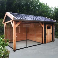 Buitenverblijf zadeldak Betula - 3 meter diep