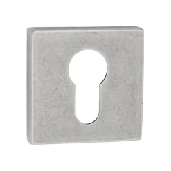 Cilinderrozet Forza - Dominic vierkant - Zilver