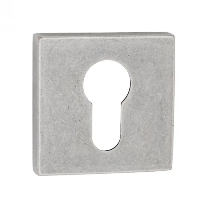 Cilinderrozet Forza - Dominic vierkant - Zilver