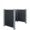Containerscherm composiet - Futura antraciet met stalen palen met voet - 108 x 198 x 133 cm