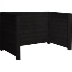 Containerscherm dubbel vuren - Klink zwart 90 x 174 x 104 cm