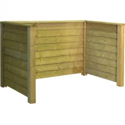 Containerscherm dubbel vuren - Klink groen geimpregneerd 90 x 174 x 104 cm