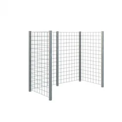 Containerscherm stalen traliewerk - gegalvaniseerd - 89 x 173,5 x 147 cm