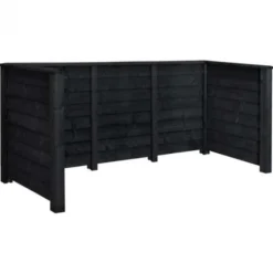 Containerscherm vuren - Klink zwart 97 x 294 x 108 cm