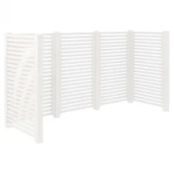 Containerscherm vuren - Tokyo wit - 100 x 281 x 148 cm