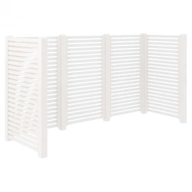 Containerscherm vuren - Tokyo wit - 100 x 281 x 148 cm