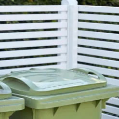 Containerscherm vuren - Tokyo wit - 100 x 281 x 148 cm