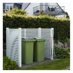 Containerscherm vuren - Tokyo wit - 100 x 197 x 148 cm