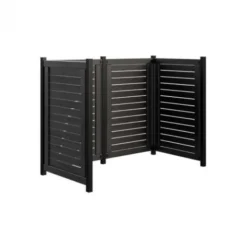 Containerscherm vuren dubbel - Lund zwart 85 x 165 x 124 cm