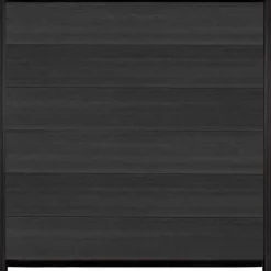 C-Wood Schutting composiet co-extrusie Como antraciet met zwart aluminium kader (180 x 180 cm)