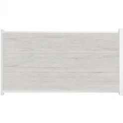 C-Wood Schutting composiet co-extrusie Como beige met wit aluminium kader (180 x 90 cm)