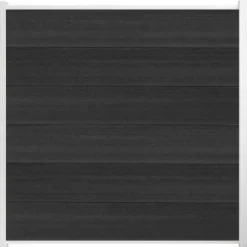 C-Wood Schutting composiet co-extrusie Como antraciet met wit aluminium kader (180 x 180 cm)