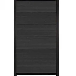 C-Wood Schutting composiet co-extrusie Como antraciet met zwart aluminium kader (90 x 180 cm)