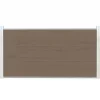 C-Wood Schutting composiet co-extrusie Como vergrijsd bruin met blank aluminium kader (180 x 90 cm)