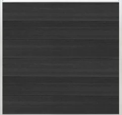 C-Wood Schutting composiet co-extrusie Como antraciet met blank aluminium kader (180 x 180 cm)