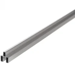C-Wood Schutting composiet co-extrusie Como antraciet met blank aluminium kader en sierlijst (180 x 180 cm)