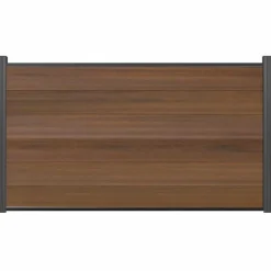 C-Wood Schutting composiet co-extrusie Garda teak met antraciet aluminium kader (180 x 90 cm)