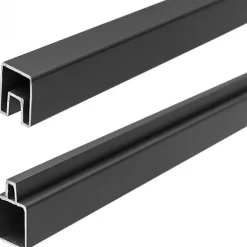 C-Wood Schutting composiet co-extrusie Garda teak met antraciet aluminium kader (180 x 90 cm)