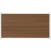C-Wood Schutting composiet co-extrusie Como teak met wit aluminium kader (180 x 90 cm)