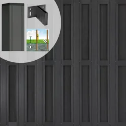 C-Wood Schutting set composiet Stijl antraciet met antraciet aluminium frame (9,41 meter)