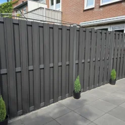 C-Wood Schutting set composiet Stijl antraciet met antraciet aluminium frame (9,41 meter)