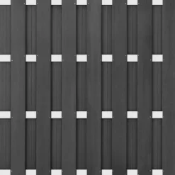 C-Wood Schutting set composiet Bari antraciet met blank aluminium frame ( 5,67 meter)