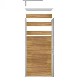 C-Wood Tuindeur aluminium blank frame Mix & Match - hardhout Ipé (90 x 180 cm)