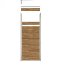 C-Wood Tuindeur aluminium blank frame Mix & Match - hardhout Thermo Fraké (90 x 200 cm)