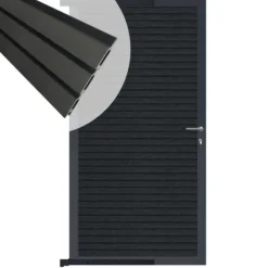 C-Wood Tuindeur aluminium antraciet frame Rhombus Triple - composiet antraciet (90 x 180 cm)