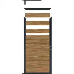 C-Wood Tuindeur aluminium antraciet frame Mix & Match - hardhout Thermo Fraké (90 x 180 cm)