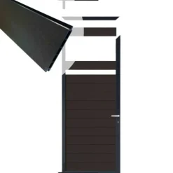 C-Wood Tuindeur aluminium antraciet frame Mix & Match - composiet antraciet (90 x 200 cm)