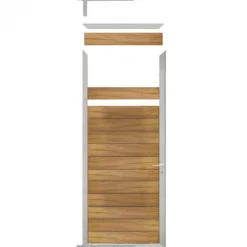 C-Wood Tuindeur aluminium blank frame Mix & Match - hardhout Ipé (90 x 200 cm)