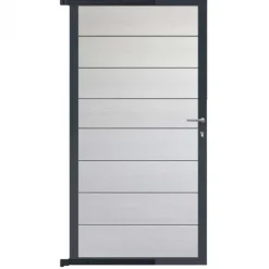 C-Wood Tuindeur aluminium antraciet frame Modular - composiet wit (90 x 180 cm)