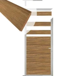 C-Wood Tuindeur aluminium blank frame Mix & Match - hardhout Thermo Fraké (90 x 180 cm)