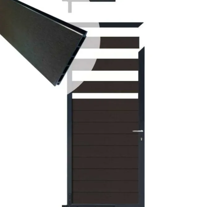 C-Wood Tuindeur aluminium antraciet frame Mix & Match - composiet antraciet (90 x 180 cm)