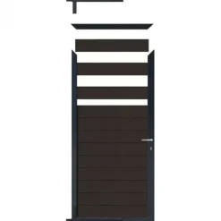 C-Wood Tuindeur aluminium antraciet frame Mix & Match - composiet antraciet (90 x 180 cm)