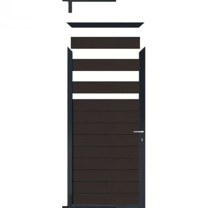 C-Wood Tuindeur aluminium antraciet frame Mix & Match - composiet antraciet (90 x 180 cm)