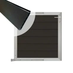 C-Wood Tuinpoort aluminium blank frame Mix & Match - composiet antraciet (90 x 90 cm)